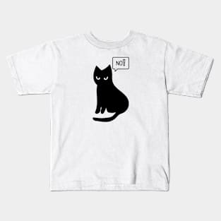 Black Cat Says no Kids T-Shirt